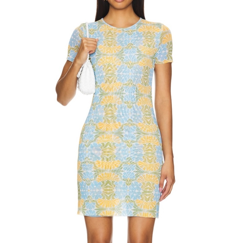 MISA Los Angeles Vina Dress in Citrus Slice worn once